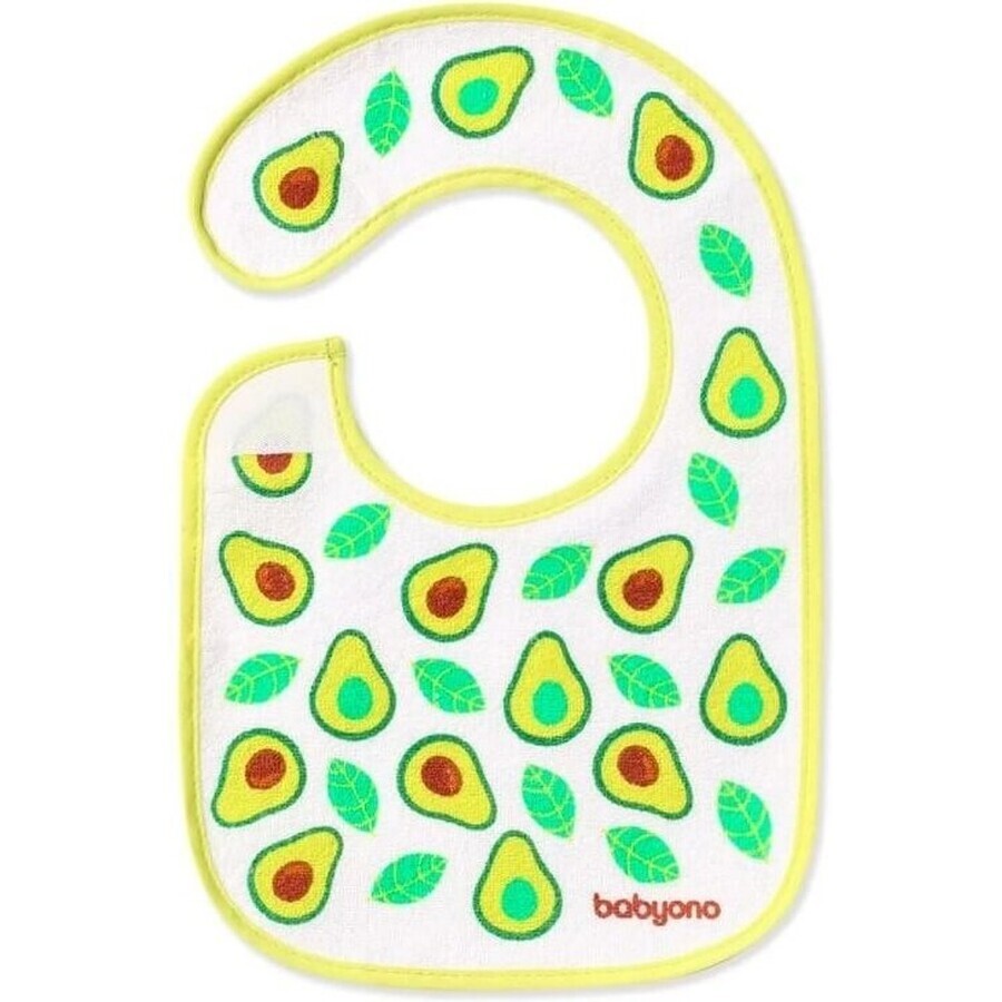 BABYONO Frottee-Lätzchen, klein, wasserdicht Avocado 3m+ 1×1 St.