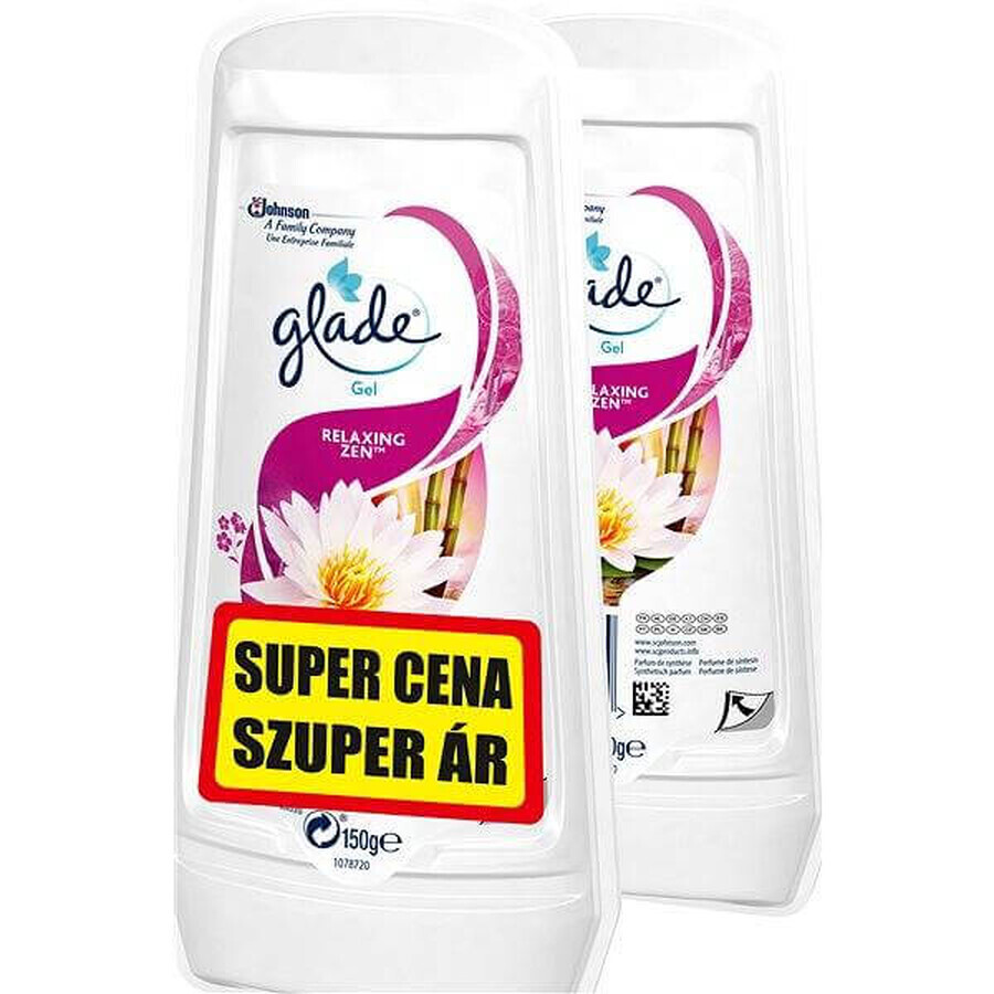 Glade Relaxing Zen Gel Relaxing Zen confezione da 2×150 g, deodorante per ambienti