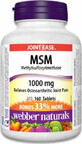 WEBBER NATURALS MSM 1000 mg BONUS 1&#215;160 tbl, integratore alimentare