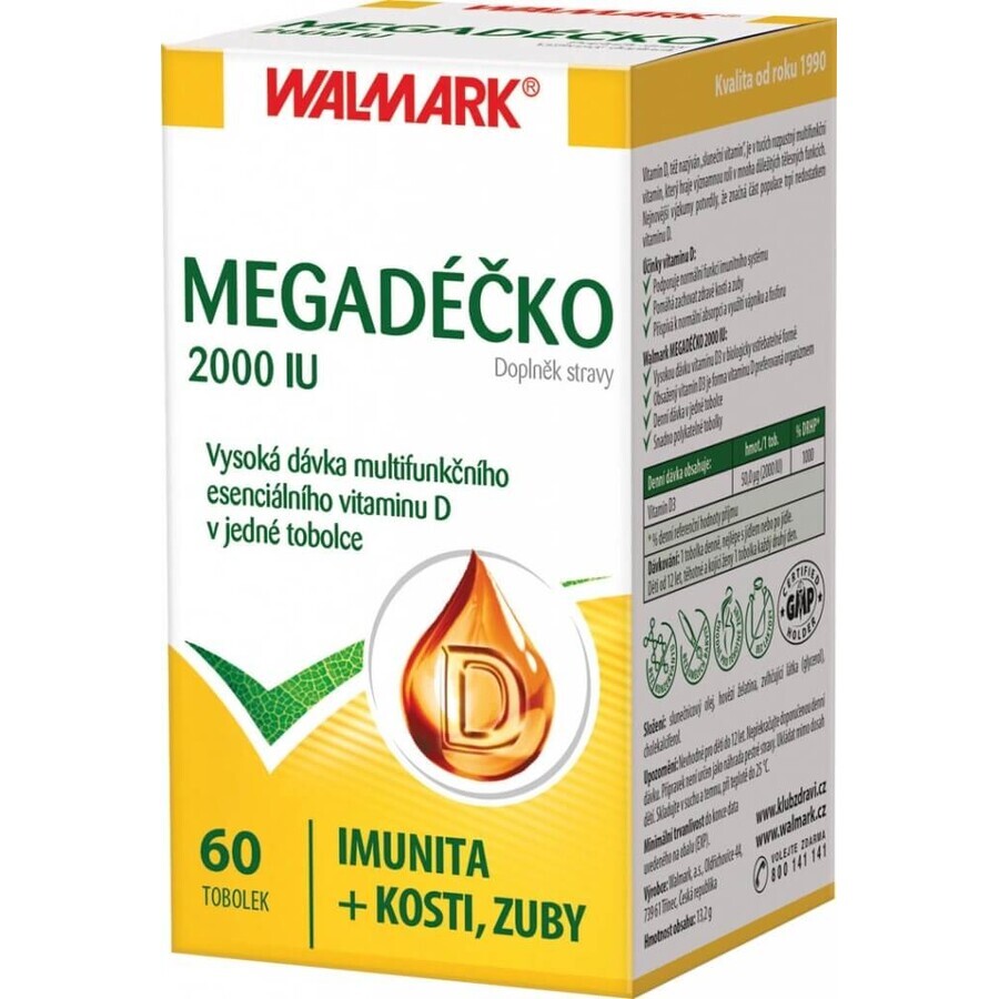 WALMARK Megadose 2000 IE 1×60 cps, vitamine D