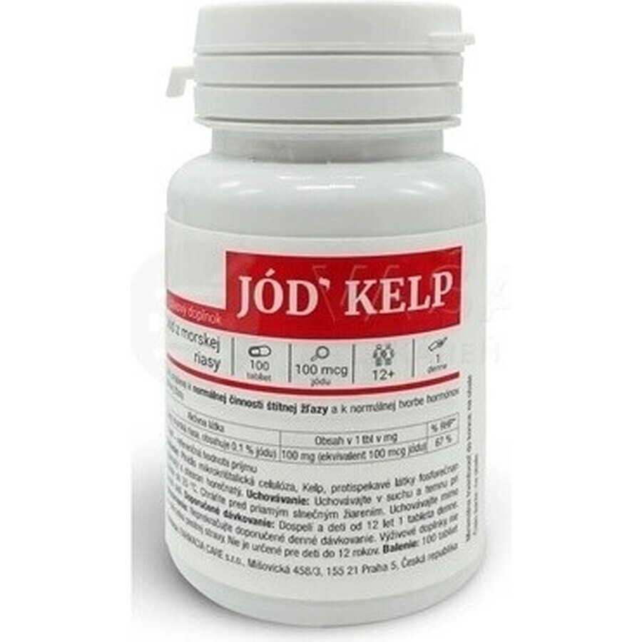 RED HEALTH CARE IODINE KELP 1×100 tbl, iodio