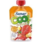 Sunar COOL Fruit Banana, fragole, mele 1×120 g, Banana, fragole, mele, 12m+