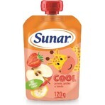 Sunar COOL Fruit Banana, fragole, mele 1×120 g, Banana, fragole, mele, 12m+