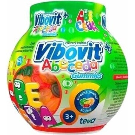 VIBOVIT + ABECEDA 1×50 pz, gelatina al gusto di frutta