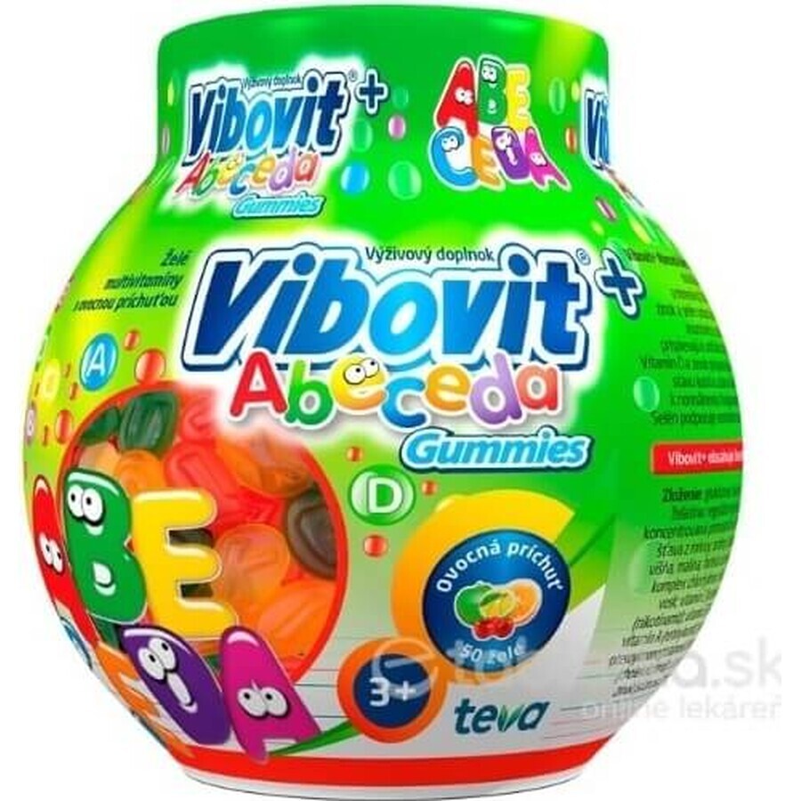 VIBOVIT + ABECEDA 1×50 pz, gelatina al gusto di frutta