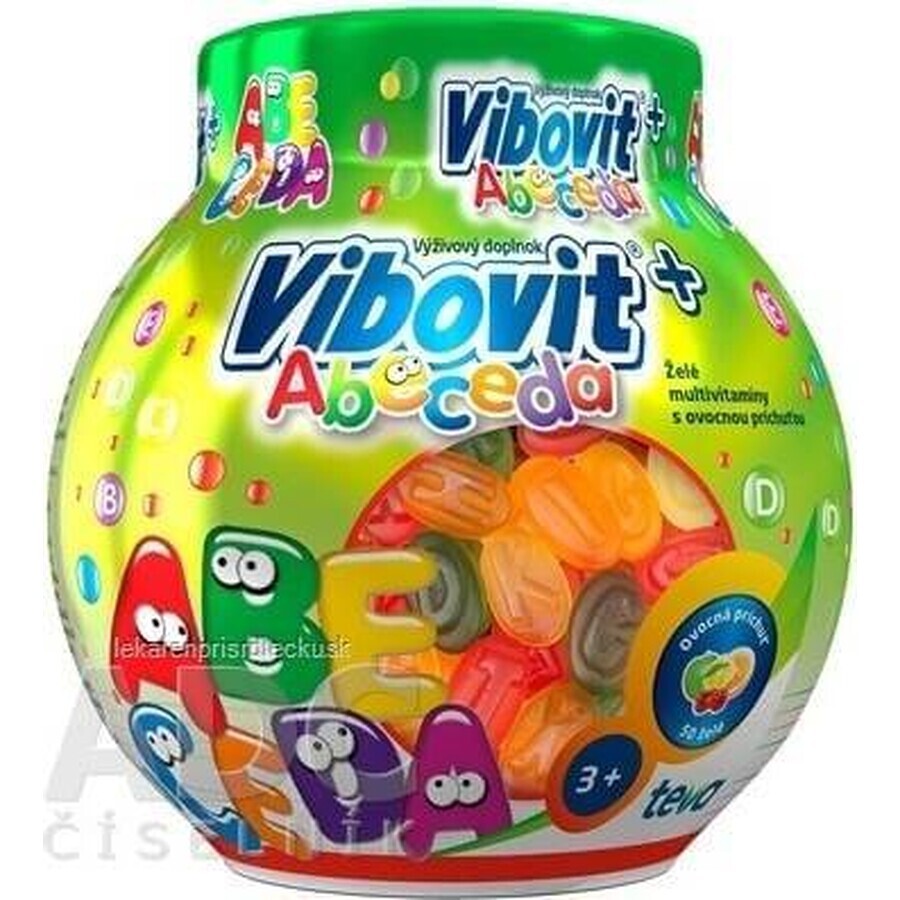 VIBOVIT + ABECEDA 1×50 pz, gelatina al gusto di frutta