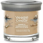 Yankee Candle Signature Small Amber & Sandalwood Candle 1×122 g, bougie parfumée