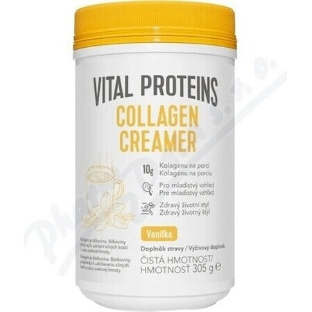 Vital Proteins Collageen Creamer Vanille Collageenpoeder 305g 1×305g 1×305g, koffiesmaak