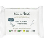 Eco by Naty Salviette umidificate con funzione di carta igienica senza profumo 1×42 pezzi, salviette umidificate