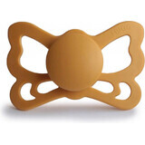 FRIGG Butterfly Succhietto anatomico in silicone Honey Gold, 0-6m 1×1 pz, succhietto in silicone