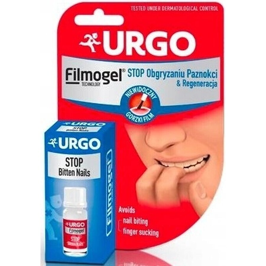 URGO FILMOGEL STOP NAIL BITING 1×9 ml, lac de unghii amar împotriva mușcării unghiilor