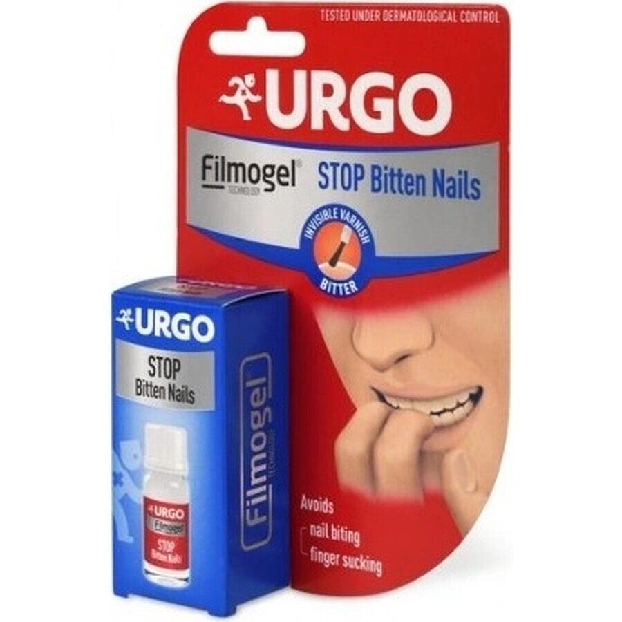 URGO FILMOGEL STOP NAIL BITING 1×9 ml, lac de unghii amar împotriva mușcării unghiilor