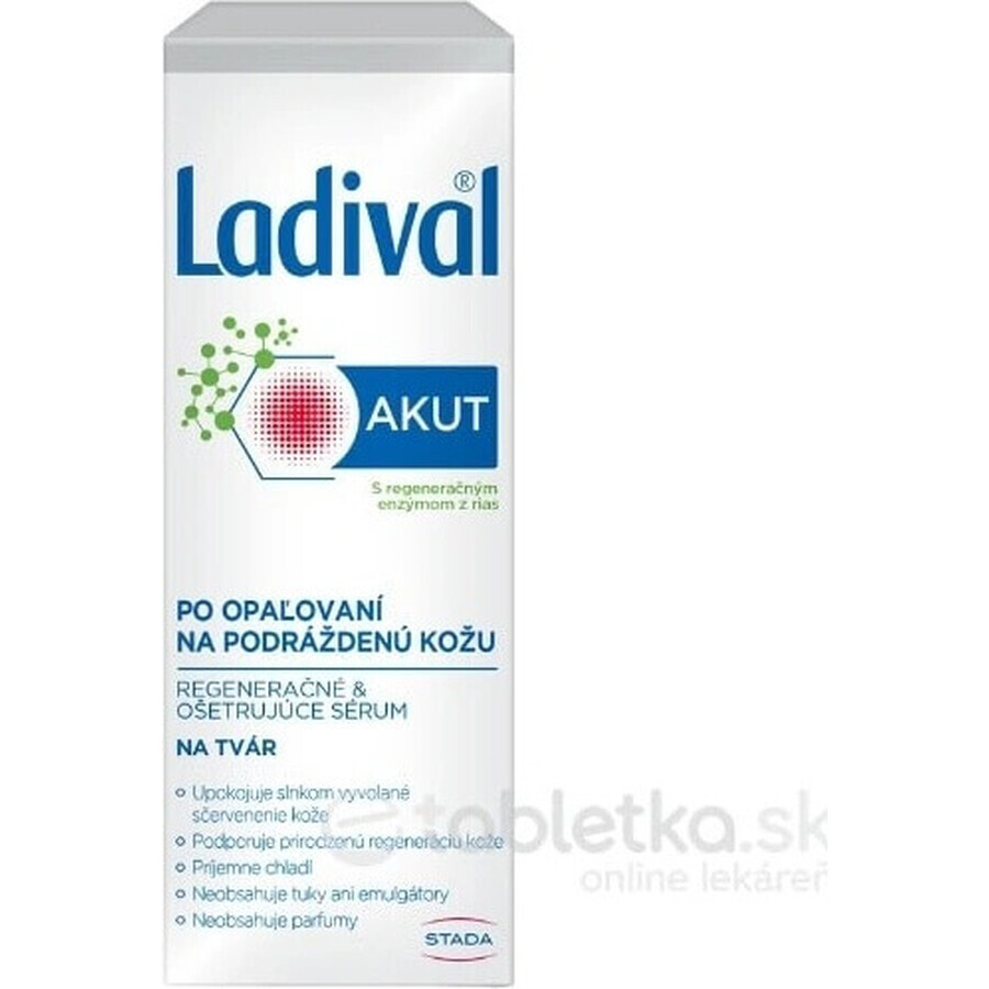 LADIVAL Akut Siero viso 1×50 ml, siero viso dopo l'esposizione al sole