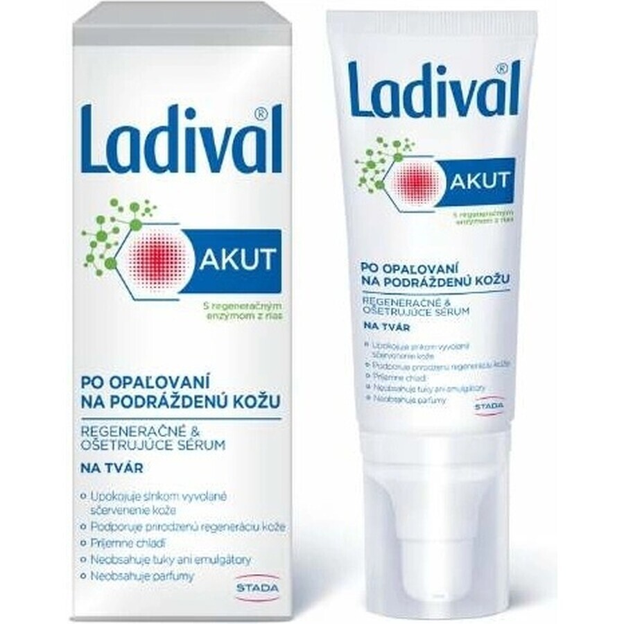 LADIVAL Akut Siero viso 1×50 ml, siero viso dopo l'esposizione al sole