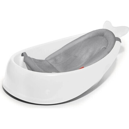 SKIP HOP Vasca da bagno con cuscinetto ergonomico Moby 3 fasi bianco 1×1 pz, vasca da bagno