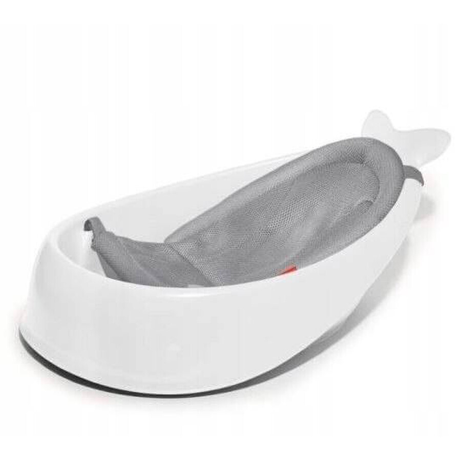 SKIP HOP Vasca da bagno con cuscinetto ergonomico Moby 3 fasi bianco 1×1 pz, vasca da bagno