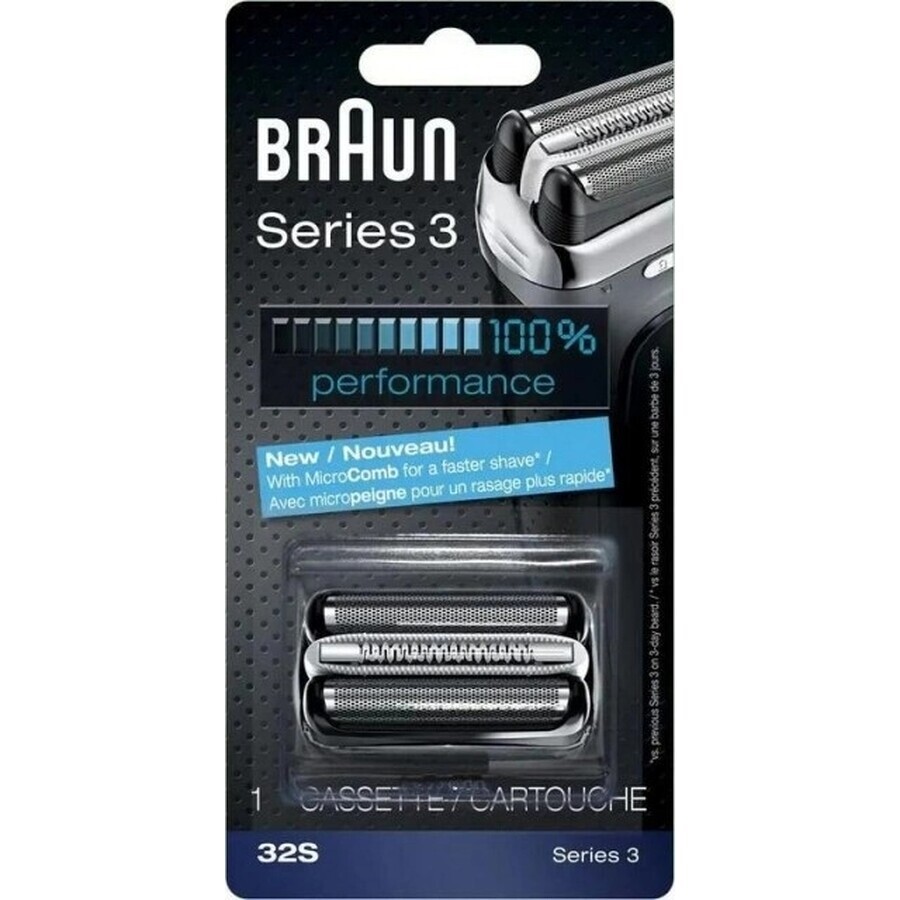 BRAUN CombiPack Series3 - 32S - cuchillas de recambio 1×1 ud, cuchillas de recambio