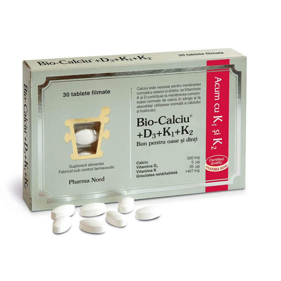 Bio-Calcium + D3 + K1 + K2, 30 tablets, Pharma Nord