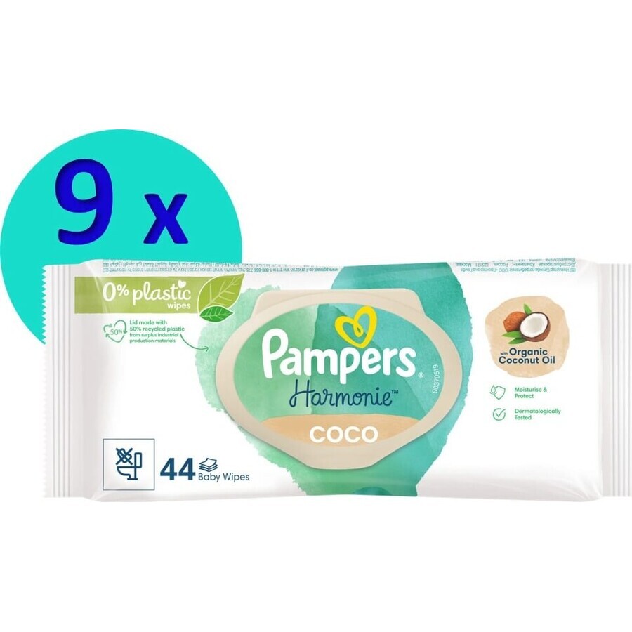 PAMPERS HARMONIE HARMONIE PROTECT&CARE WIPES 396KS 396KS 1×396 pcs, lingettes humides