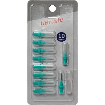 UBrush ! - brosse à dents interdentaire - 0,9 mm vert 1×10 pièces