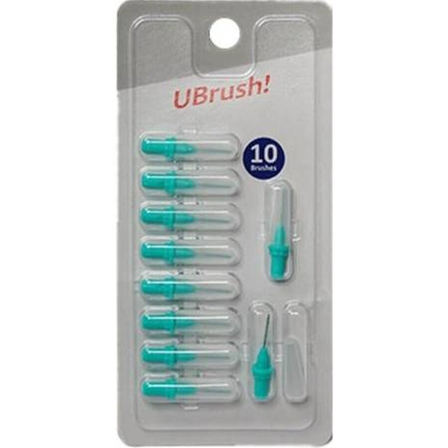 UBrush ! - brosse à dents interdentaire - 0,9 mm vert 1×10 pièces