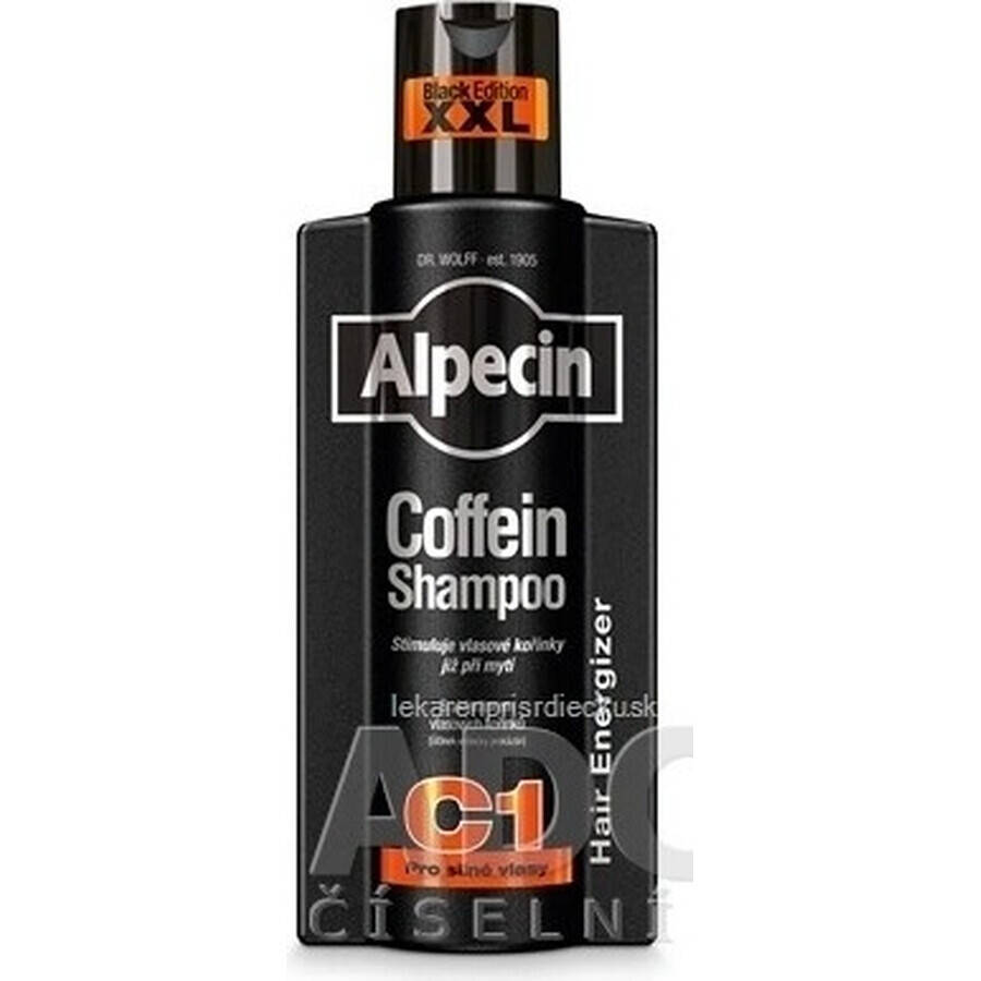 ALPECIN Energizer Coffein Shampoo C1 Black Edition 1×375 ml, shampoo