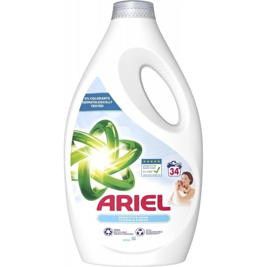 Ariel Gel 1,7l / 34PD Pelle sensibile 1×1,7 l gel