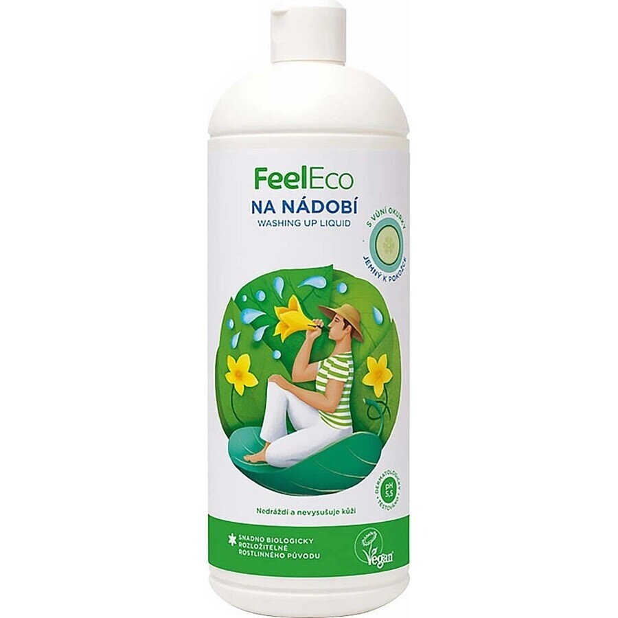 Feel Eco Dishwashing Liquid Cucumber 1×1000 ml, detersivo per piatti