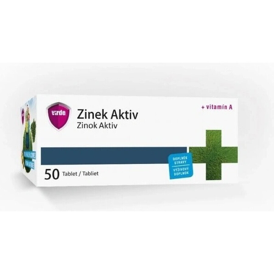 VIRDE ZINOK ACTIV + VITAMIN A 1×50 tbl, Nahrungsergänzungsmittel