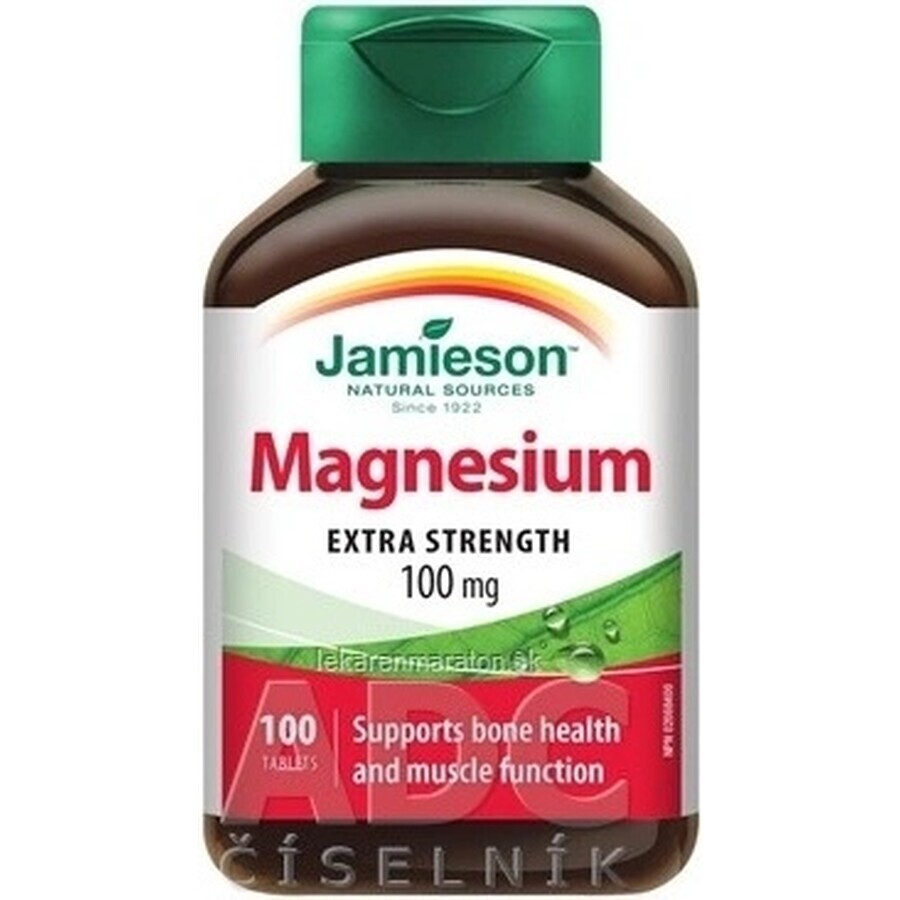 JAMIESON MAGNESIO 100 mg 1×100 tbl, magnesio