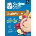 Gerber Natural Milk Porridge Weizen-Hafer 1×220 g, Himbeere und Banane (ab 6 Monaten)