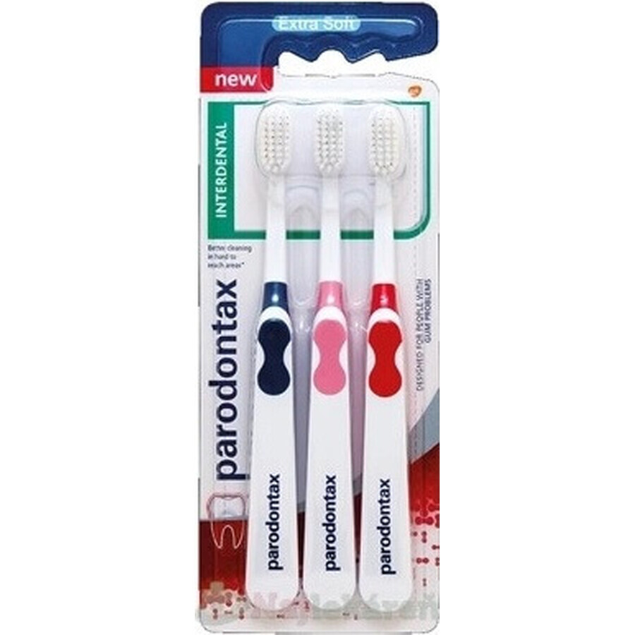 Parodontax Interdental Triopack Extra Soft 1×3 pz, spazzolino da denti