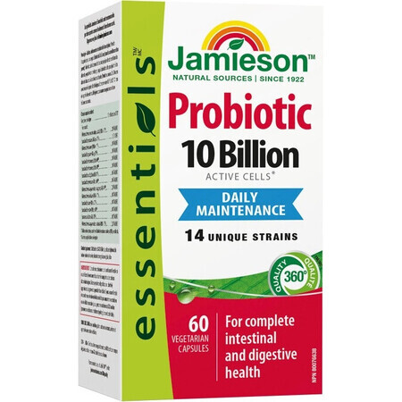 JAMIESON PROBIOTIC 10 BILLION 1×60 cps, miscela di colture batteriche