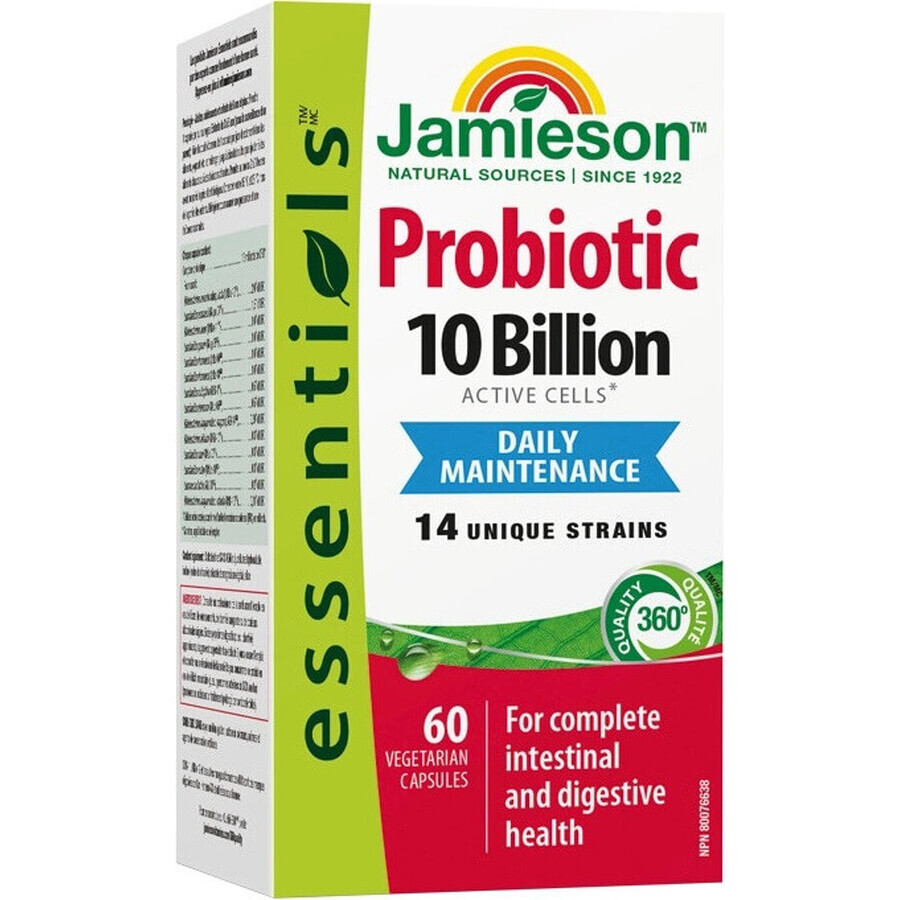 JAMIESON PROBIOTIC 10 BILLION 1×60 cps, miscela di colture batteriche