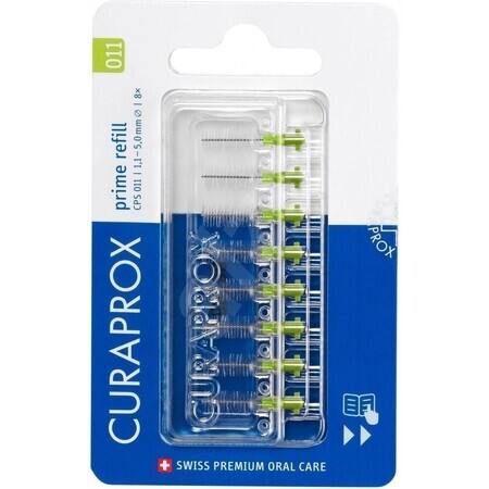 CURAPROX CPS 011 prime refill light green 1×8 pcs, brosses interdentaires sans support