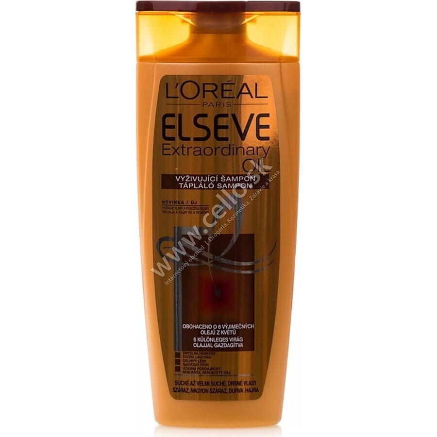 ELSEVE EXTRAORDINALY OIL 1×250 ml, shampooing pour cheveux secs