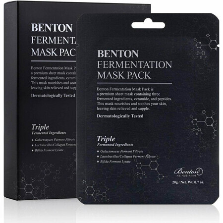 Benton Maschera di fermentazione Confezione 20 g * 10 fogli 1×20 g * 10 fogli