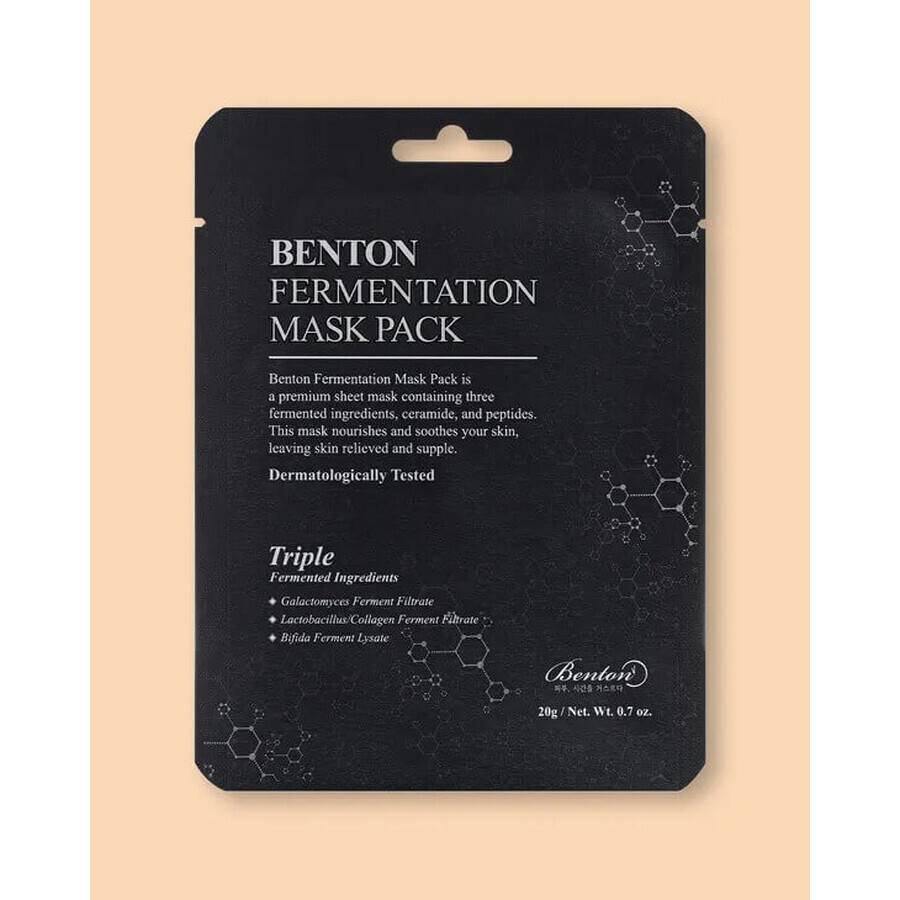 Benton Maschera di fermentazione Confezione 20 g * 10 fogli 1×20 g * 10 fogli