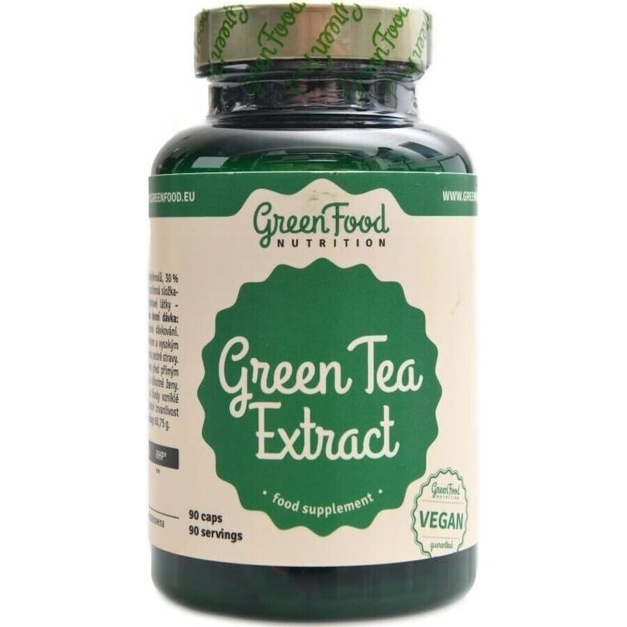 Estratto di tè verde GreenFood Nutrition 1×90 cps, integratore alimentare