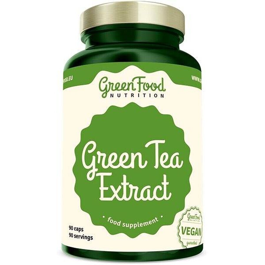 Estratto di tè verde GreenFood Nutrition 1×90 cps, integratore alimentare