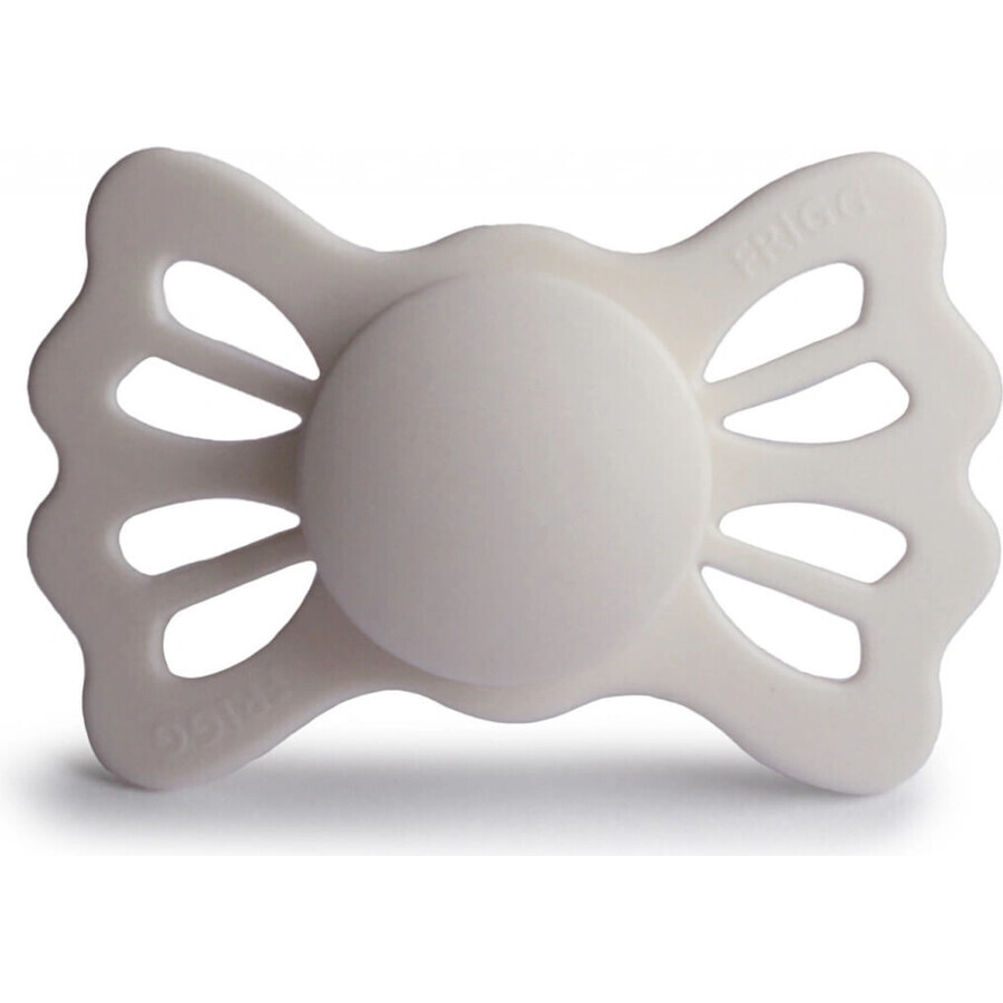 FRIGG Lucky Symmetrical Silicone Soother Silver Gray, +6m 1×1 buc, silicon soother