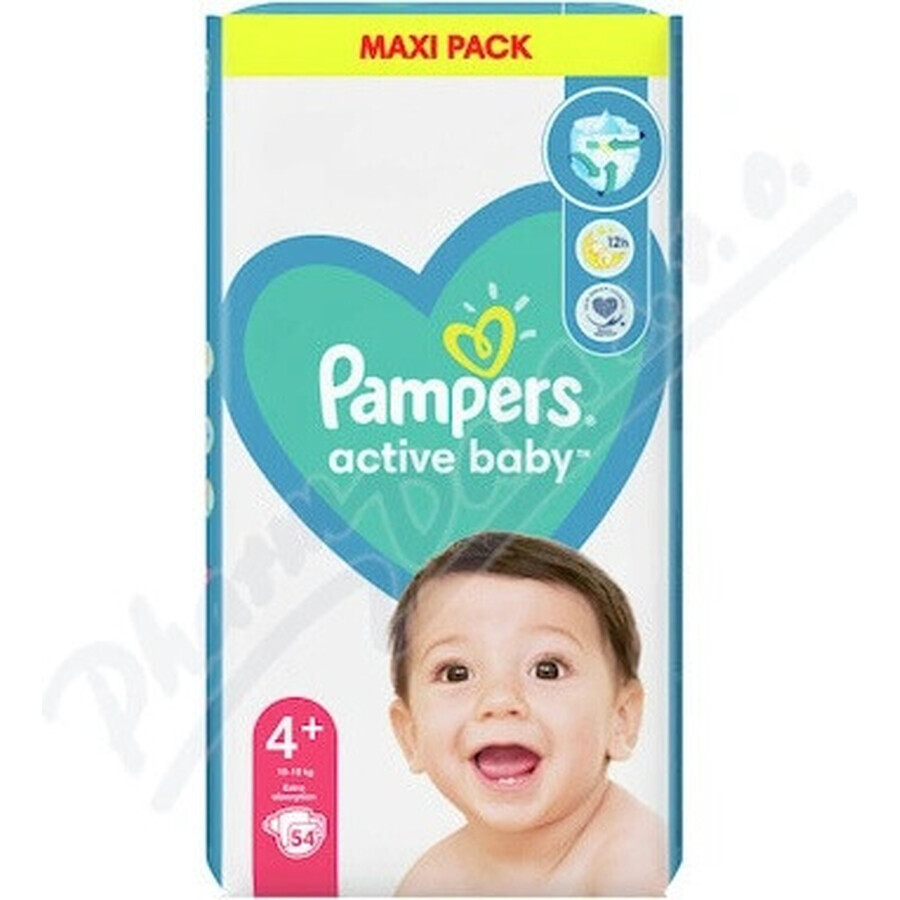 Pampers Active Baby MP S4+ 1×54 buc, mărimea S4+, scutece pentru copii