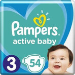 Pampers Active Baby MP S4+ 1×54 buc, mărimea S4+, scutece pentru copii