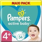 Pampers Active Baby MP S4+ 1×54 buc, mărimea S4+, scutece pentru copii