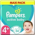 Pampers Active Baby MP S4+ 1×54 buc, mărimea S4+, scutece pentru copii