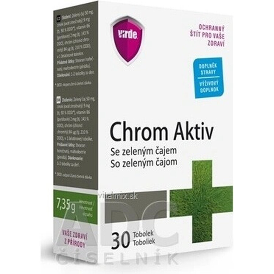 VIRDE CHROME ACTIVE mit grünem Tee 1×30 cps, Nahrungsergänzungsmittel