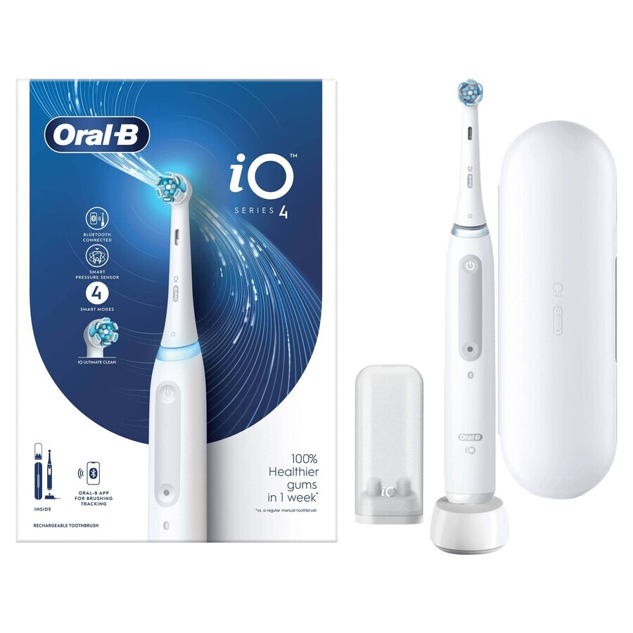 Spazzolino elettrico Oral B iO iO Series 4 White 1×1, spazzolino elettrico