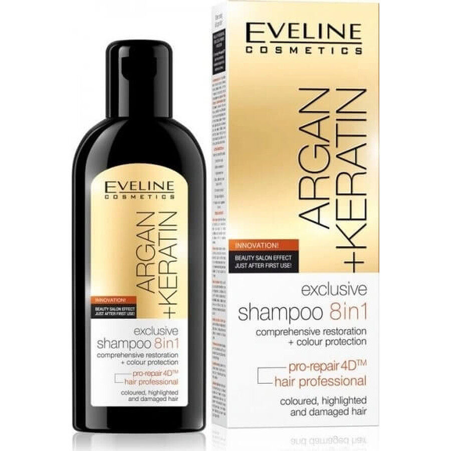 EVELINE Shampooing Argan + Kératine 8in1 150ml 1×150 ml, shampooing