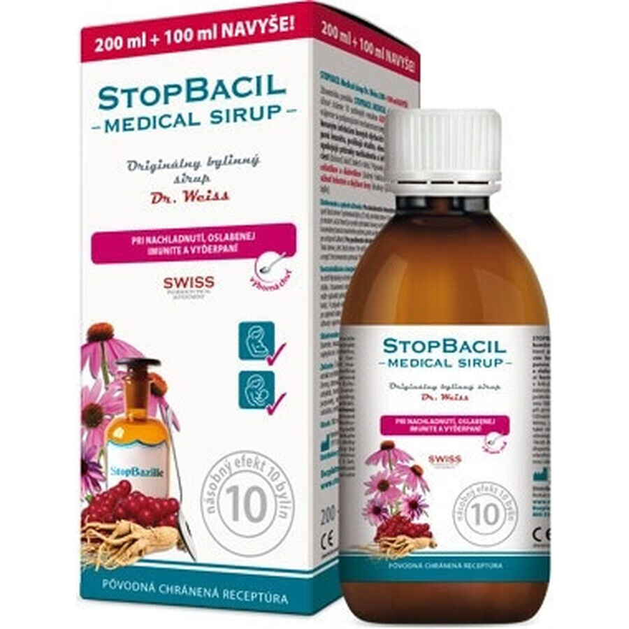 STOPBACIL Medical sciroppo per la tosse Dr Weiss 1×150 ml, sciroppo per la tosse