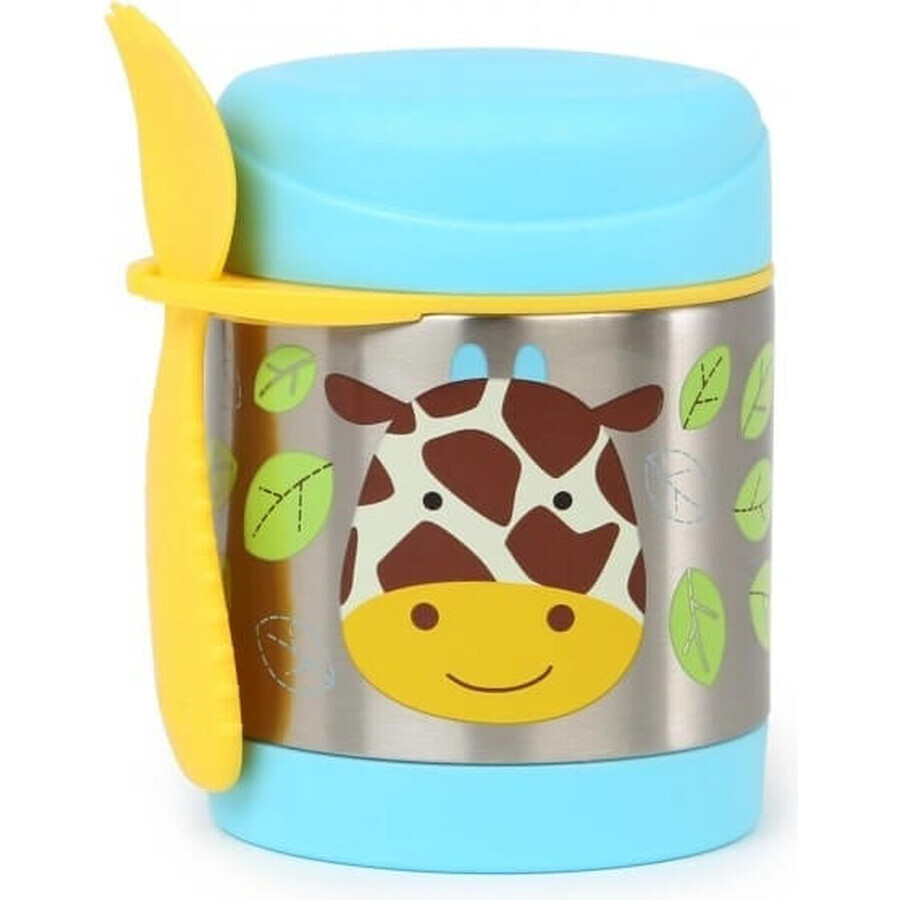 Thermos per alimenti dello Zoo con forchetta - Giraffa 12m+ 1×1 pz, thermos per alimenti